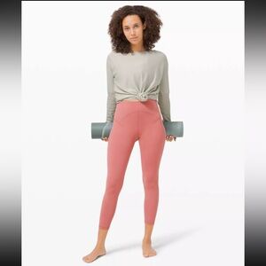 NWT Lululemon Unlimit High Rise Tight 25” *Keyhole Brier Rose Leggings size 10